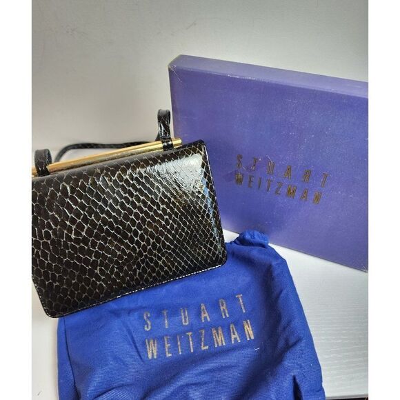 Vintage Stuart Weitzman Snake Skin Purse w/ Box - Picture 1 of 12